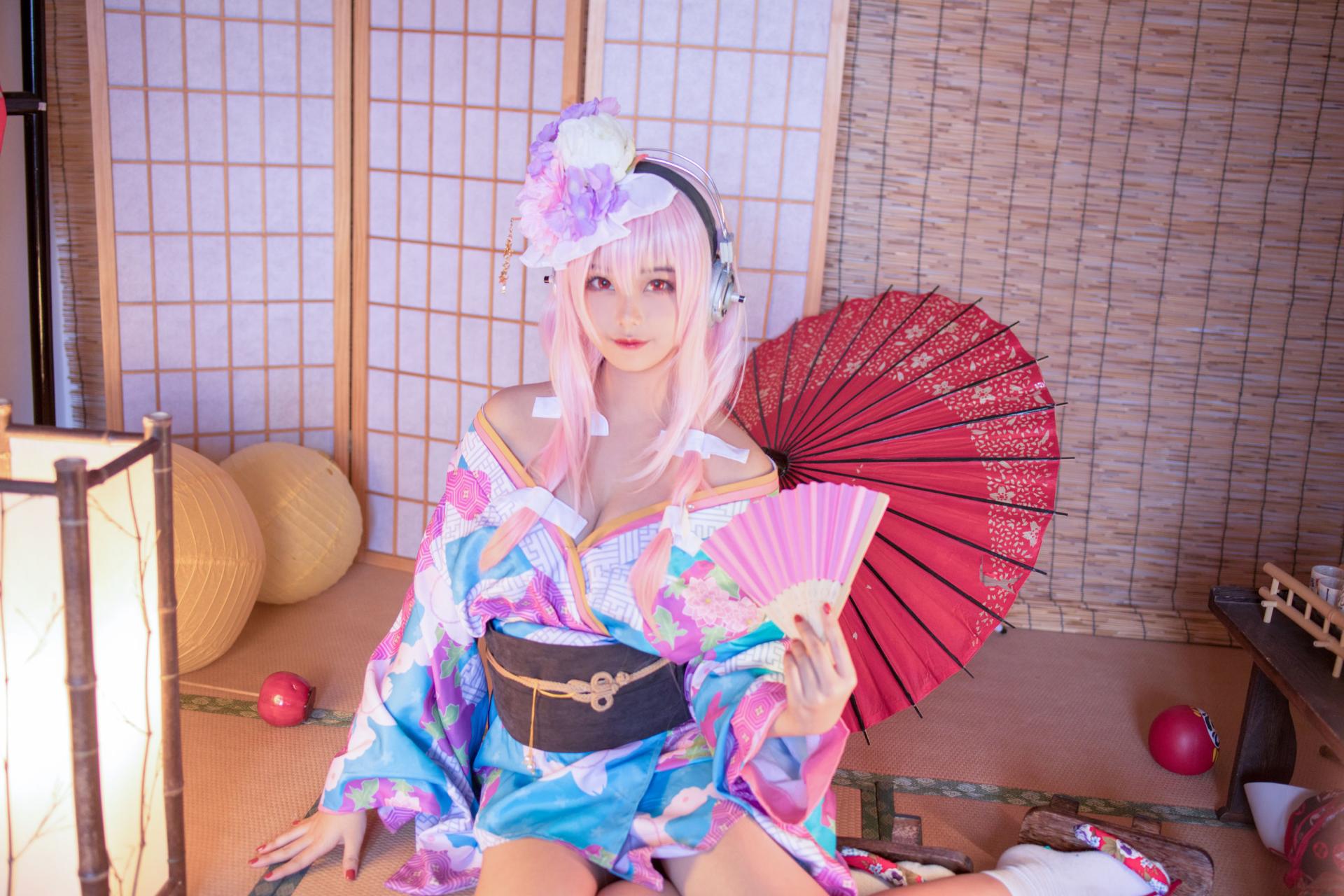 蜜汁猫裘 索尼子绝美和服Cosplay 日系动漫女神写真集