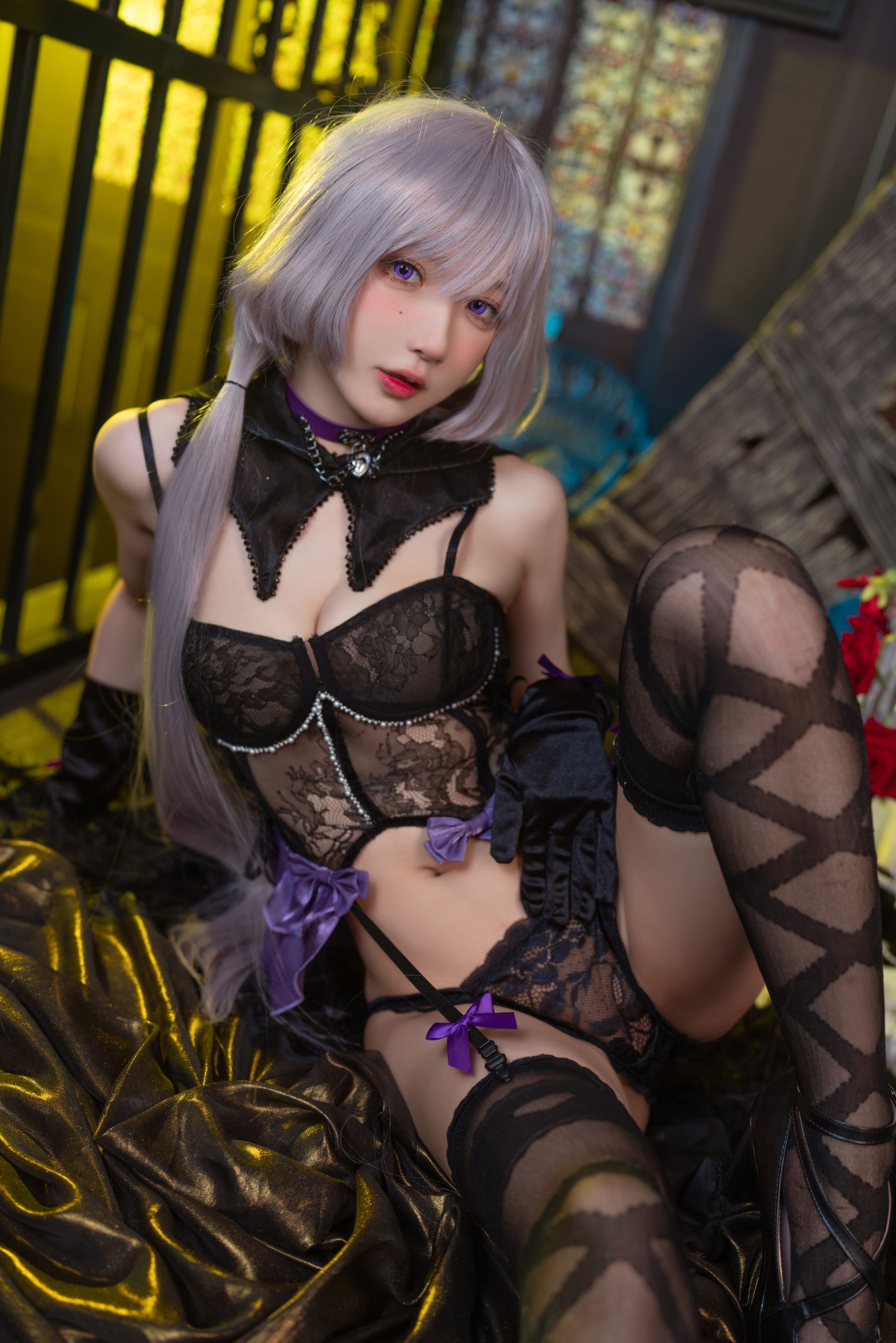 阿包也是兔娘 – 午夜瞌睡魔女 Cosplay 魅惑写真 暗夜魔法少女 阿包兔娘性感私房照插图