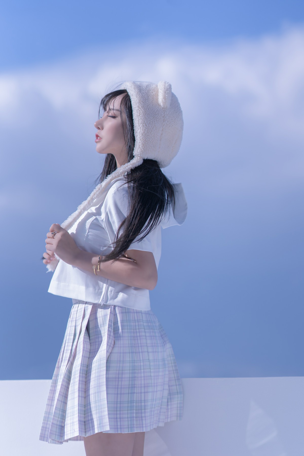 过期米线线喵天台JK制服少女写真 Cosplay摄影作品集插图