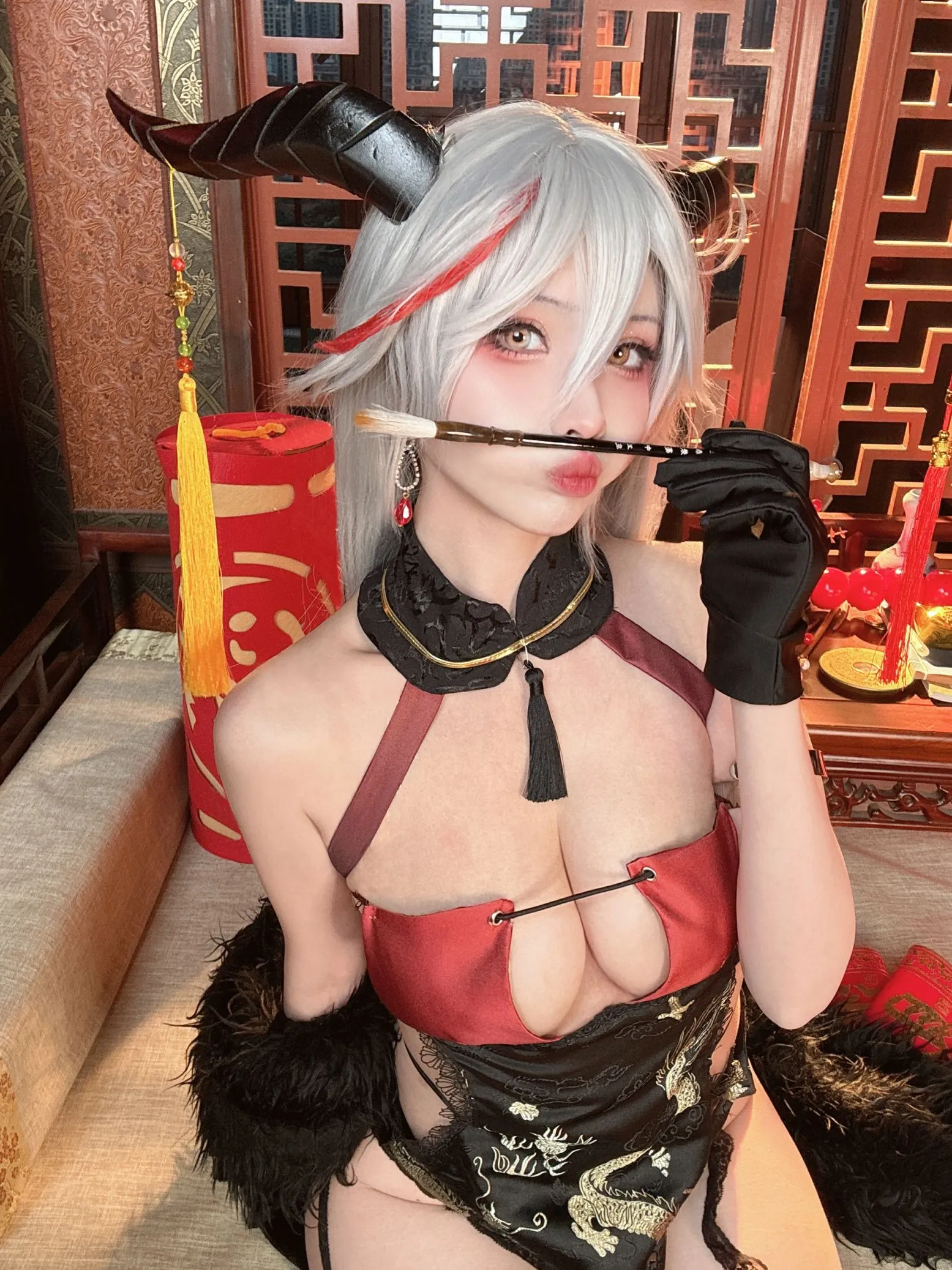 rioko凉凉子 龙年埃吉尔Cosplay 新春贺岁龙女造型插图 rioko凉凉子 龙年埃吉尔Cosplay 新春贺岁龙女造型插图
