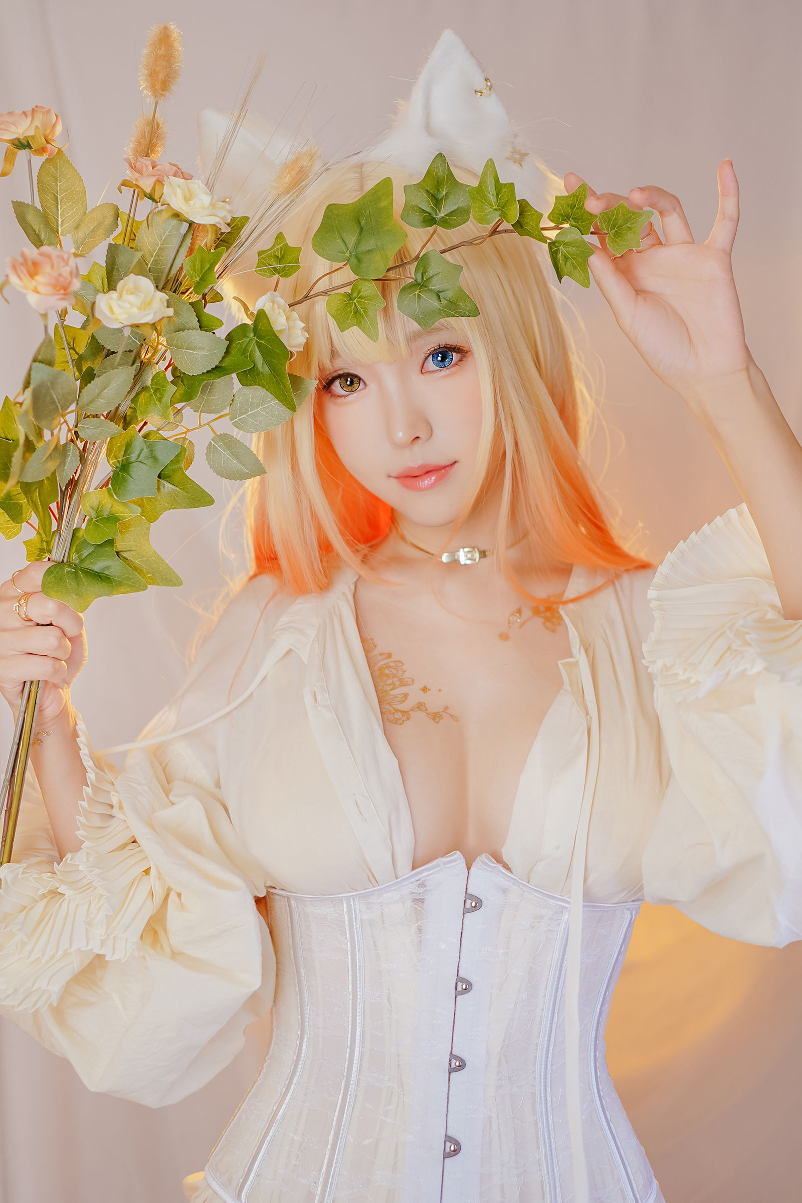 Ely_eee(ElyEE子) 貓魔女與貓 Cosplay 奇幻魔法少女寫真集插图