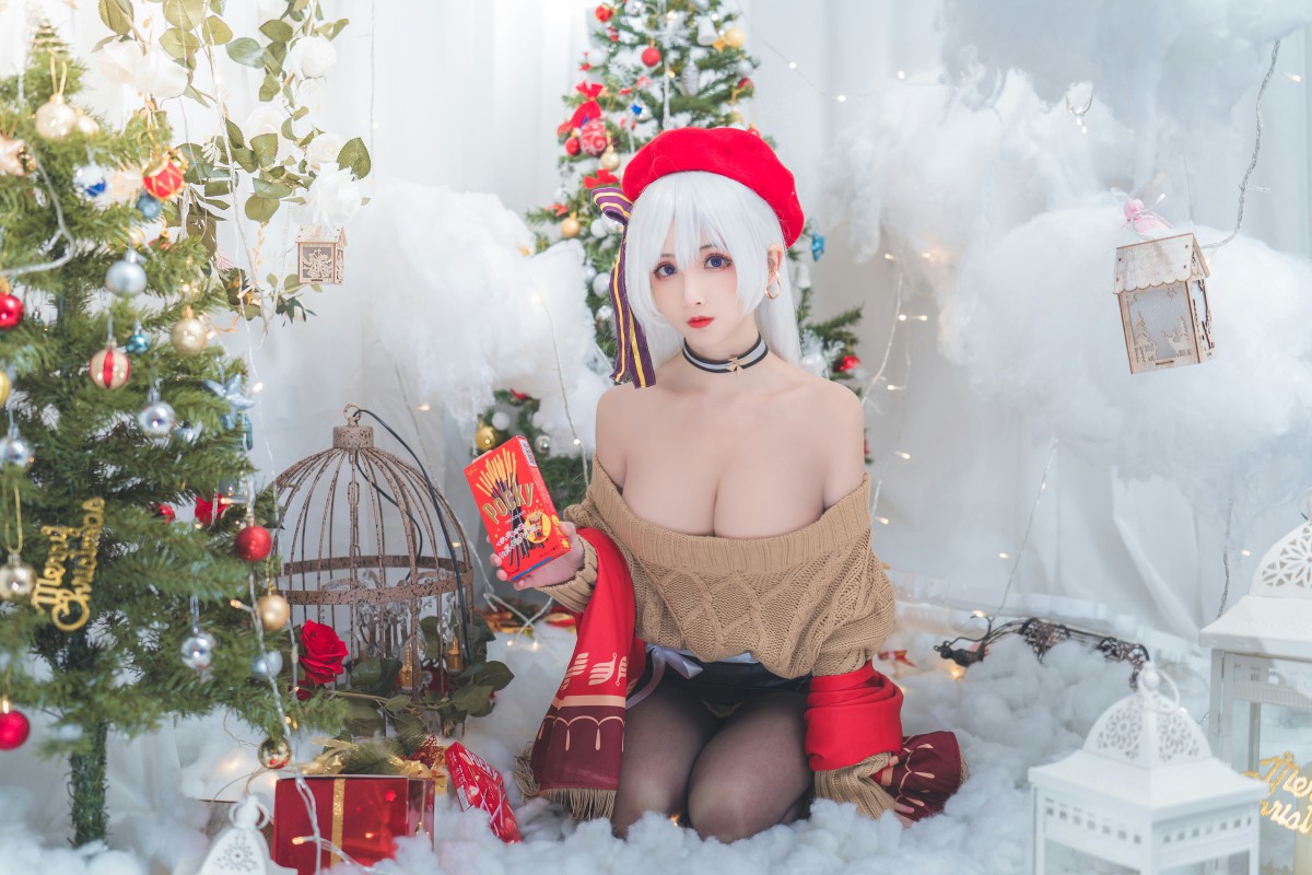 rioko凉凉子 – 贝尔法斯特 圣诞装 cosplay 性感写真 高清图集插图