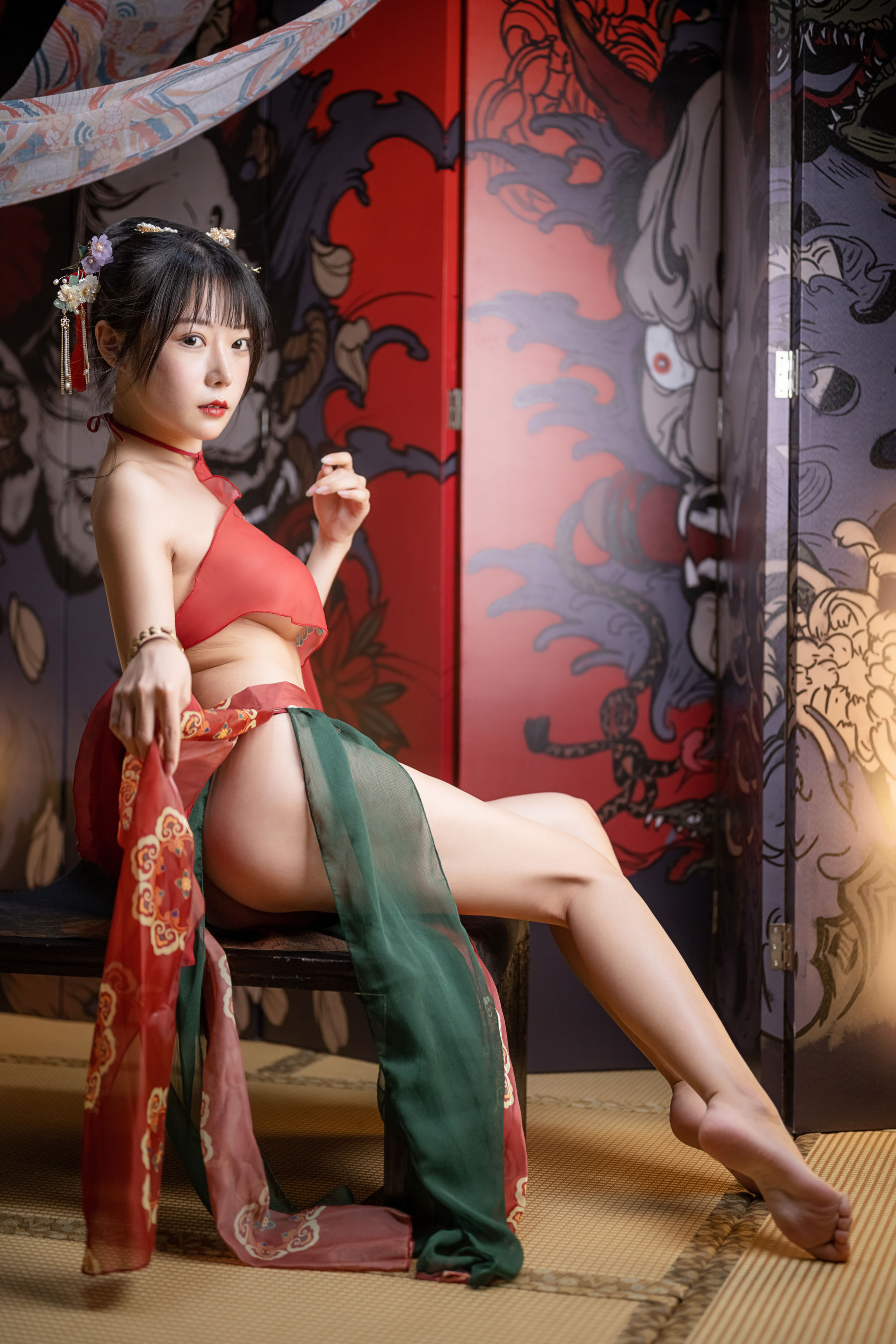 香草喵露露 – 春节贺图 汉服cosplay 国风贺岁写真插图