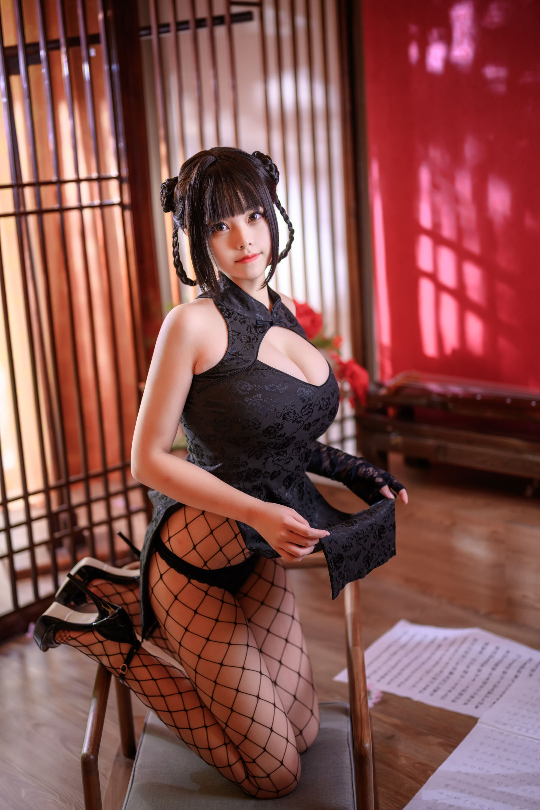 蜜汁猫裘 – 魔女旗袍 Cosplay 性感写真 高清图集插图