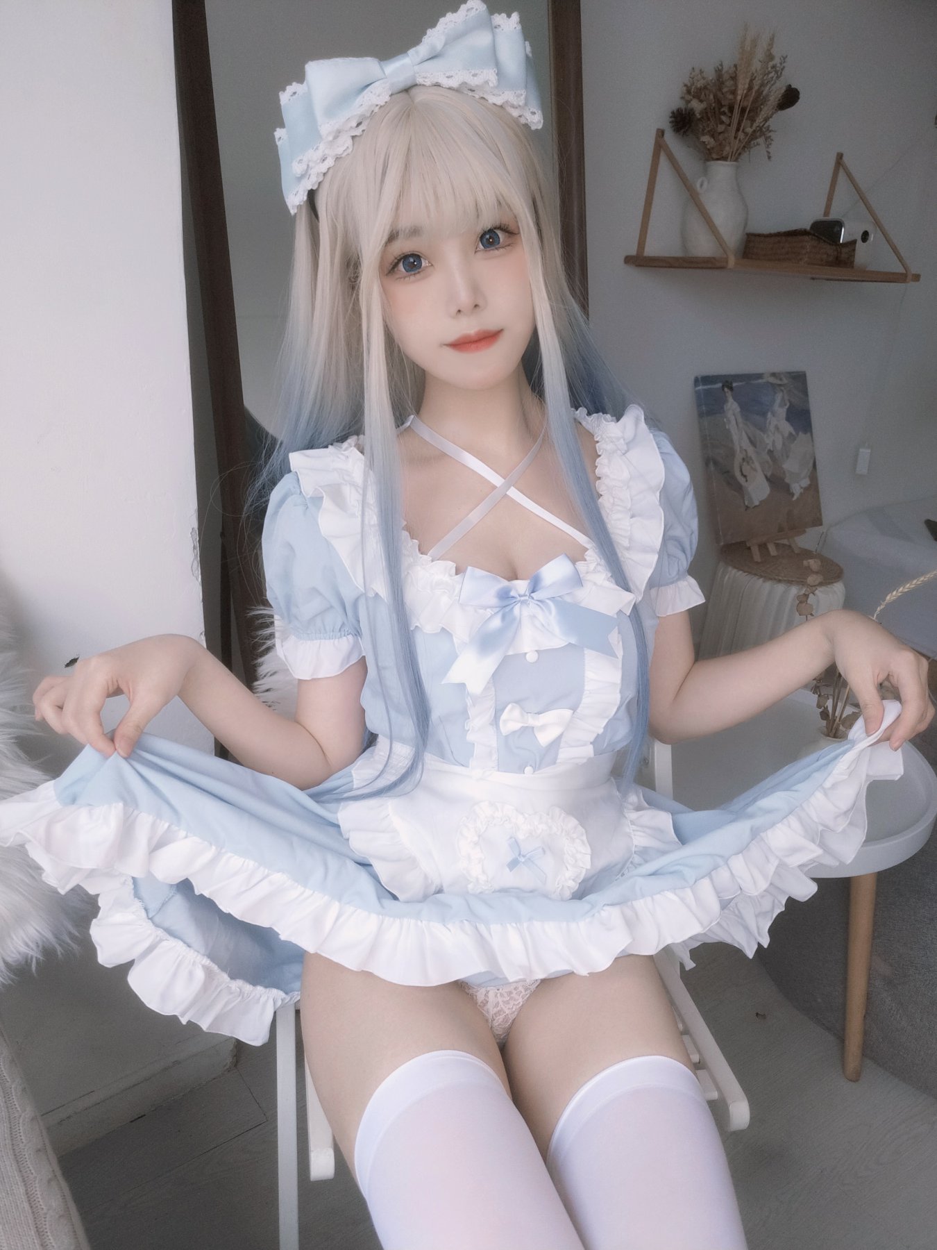 蜜汁猫裘 – 蓝Baby Cosplay写真 二次元少女甜美造型