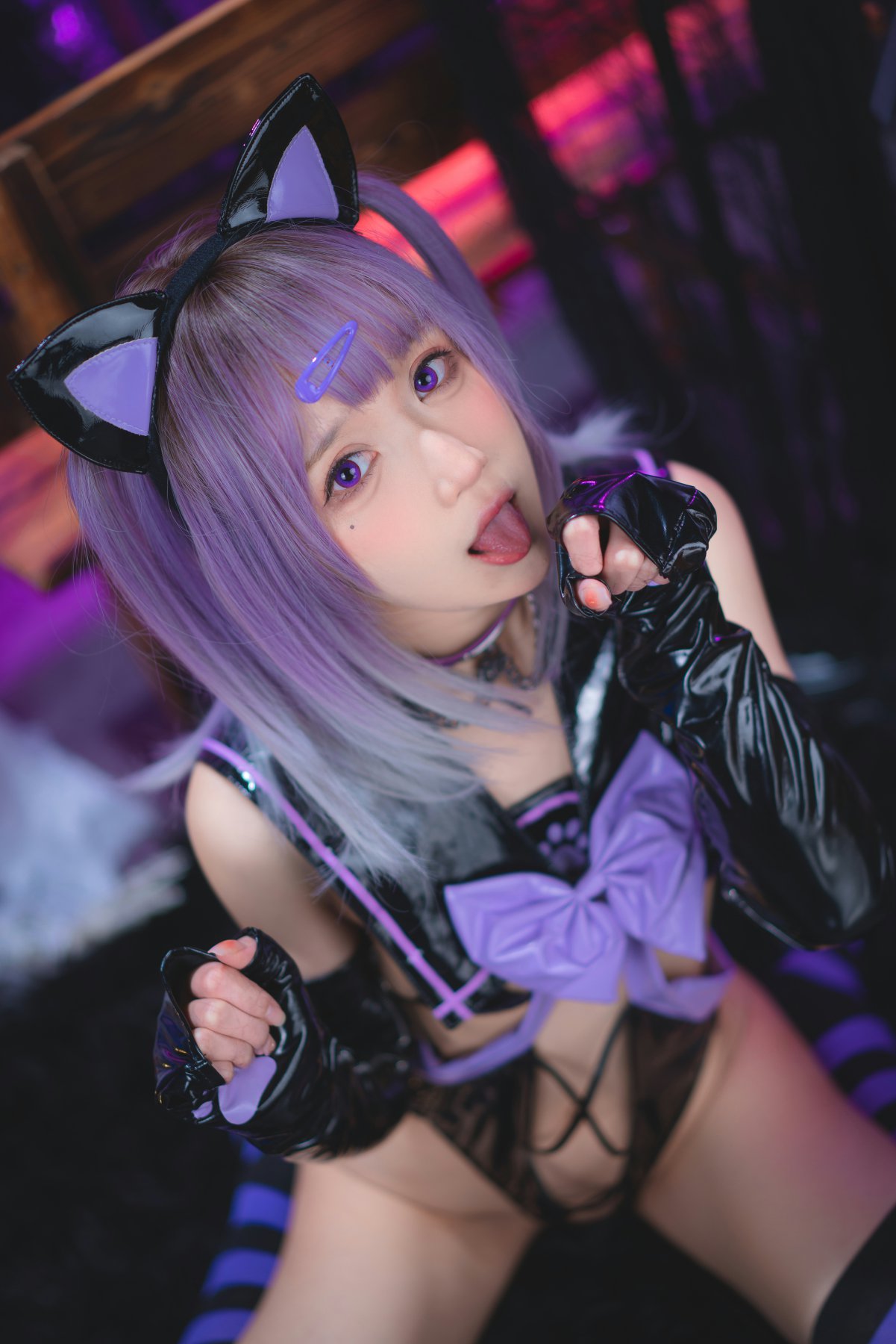 阿包也是兔娘 黑猫猫cosplay写真 暗黑系猫耳少女插图 阿包也是兔娘 黑猫猫cosplay写真 暗黑系猫耳少女插图