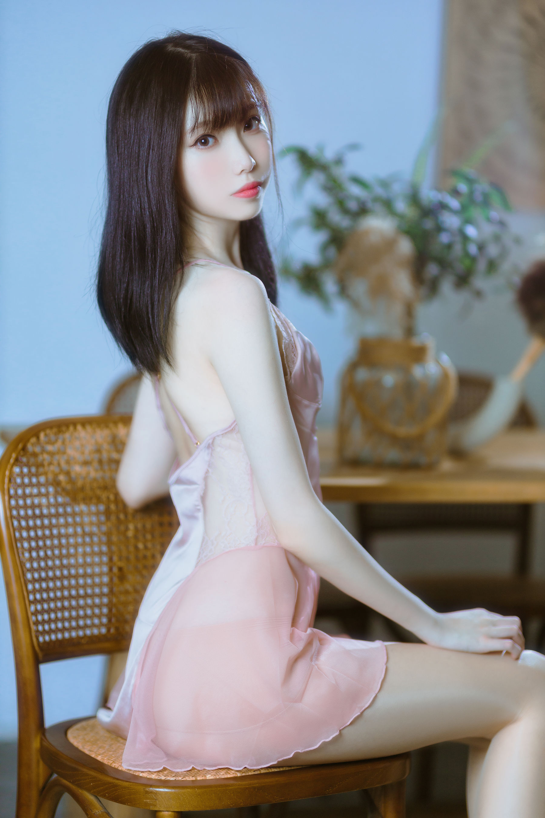 许岚 半透粉纱性感Cosplay写真 二次元动漫角色扮演插图