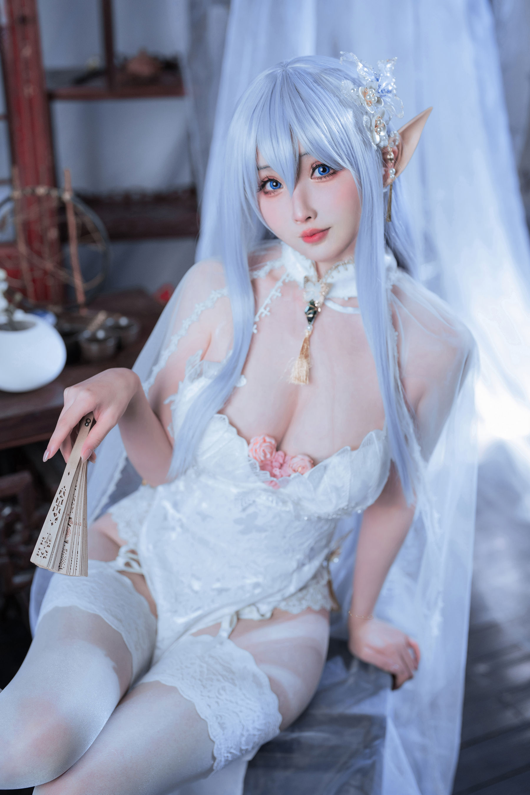 rioko凉凉子 阿尔比恩旗袍 cosplay写真插图