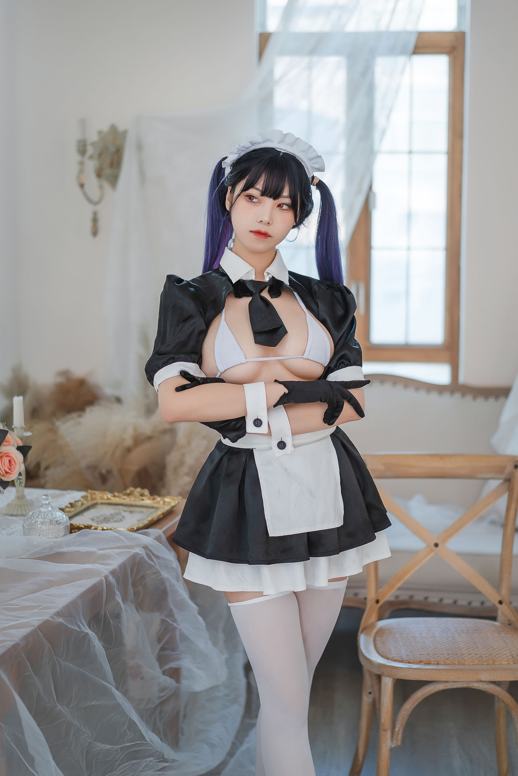 蜜汁猫裘 – 女仆装系列 Cosplay 高清写真图片合集