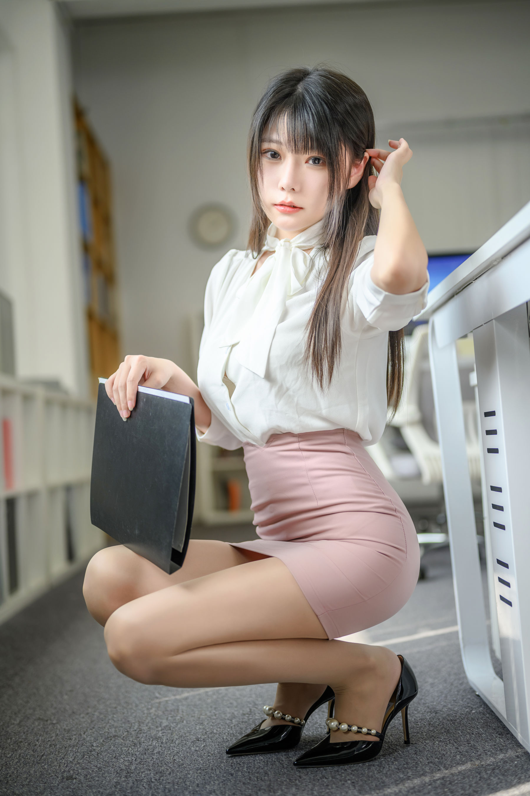 香草喵露露 – 粉白裙子甜美写真 梦幻少女系cosplay摄影作品插图 香草喵露露 – 粉白裙子甜美写真 梦幻少女系cosplay摄影作品插图