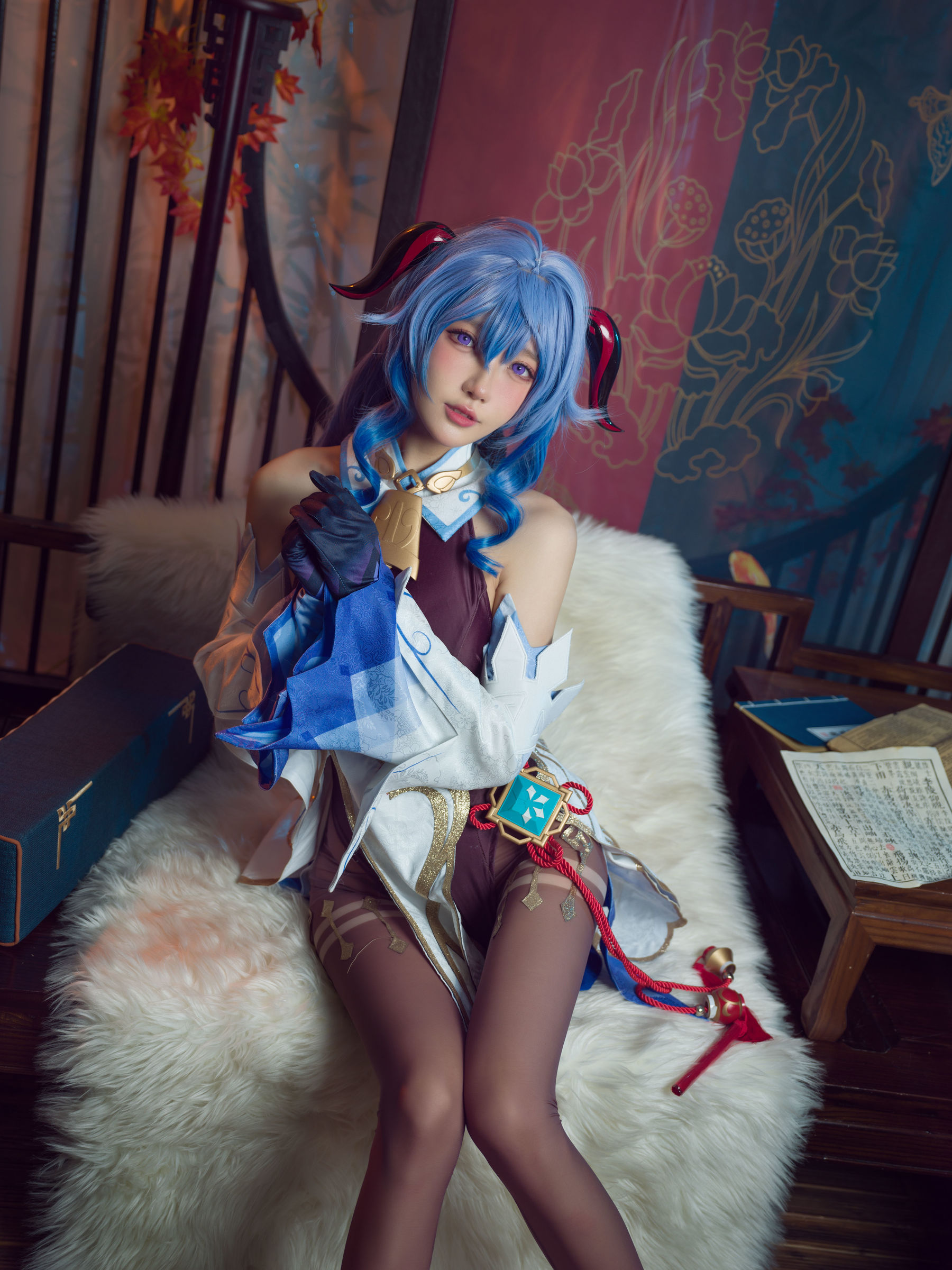 阿包也是兔娘 – 舰长 原神甘雨 Cosplay 魅惑写真插图