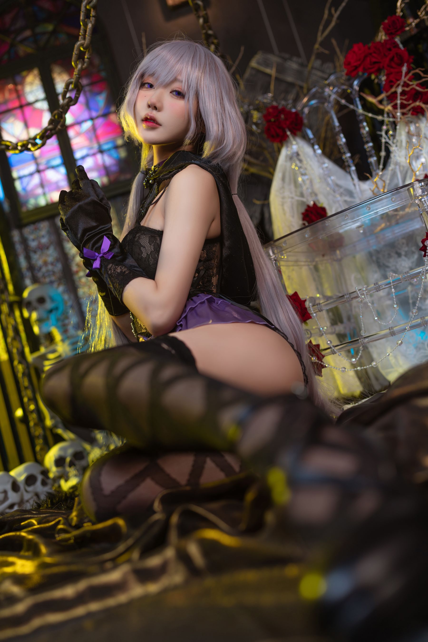 阿包也是兔娘 – 午夜瞌睡魔女 Cosplay 魅惑写真 暗夜魔法少女 阿包兔娘性感私房照插图