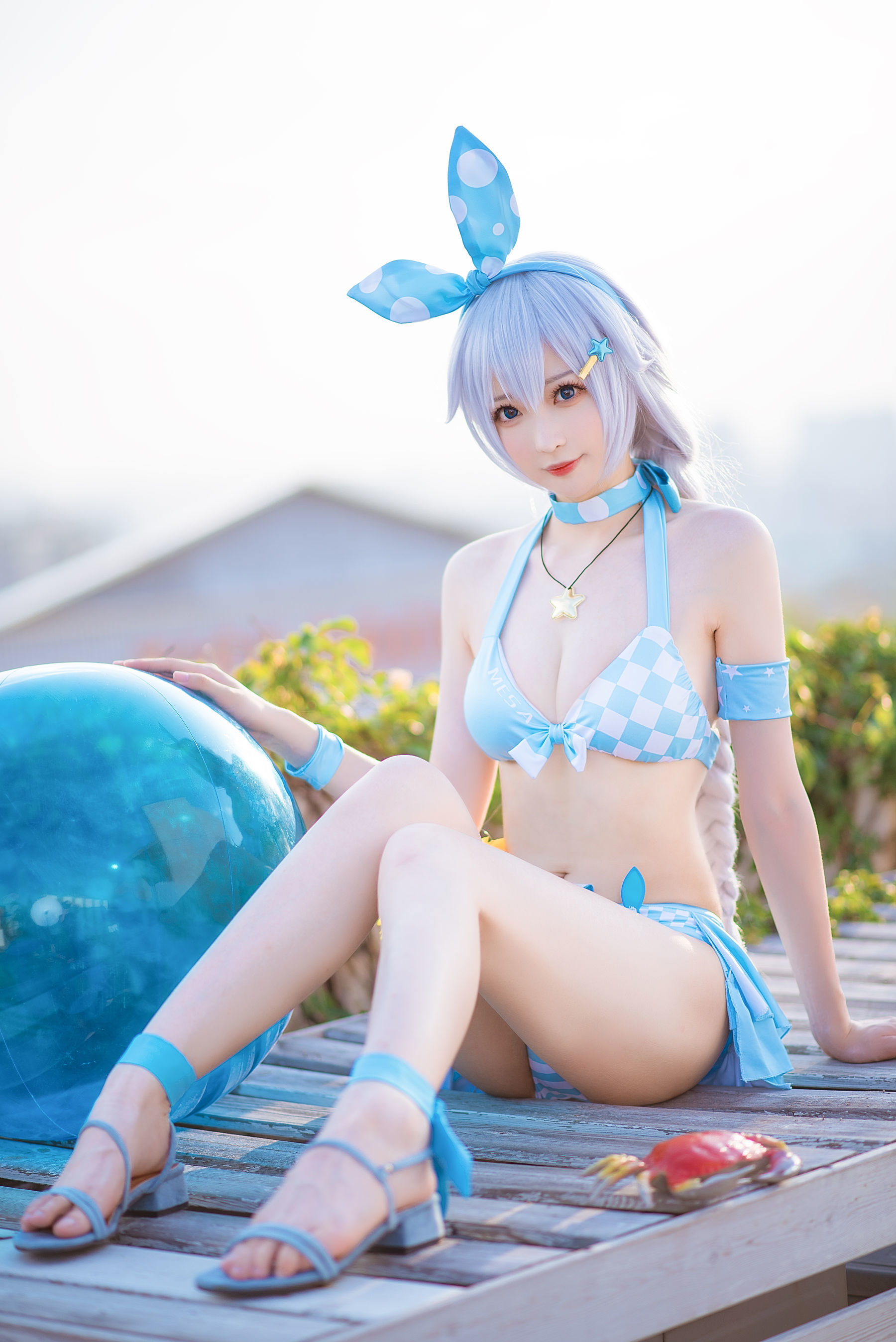 南宫 – 琪亚娜泳装 Cosplay 高清写真 夏日清凉造型插图