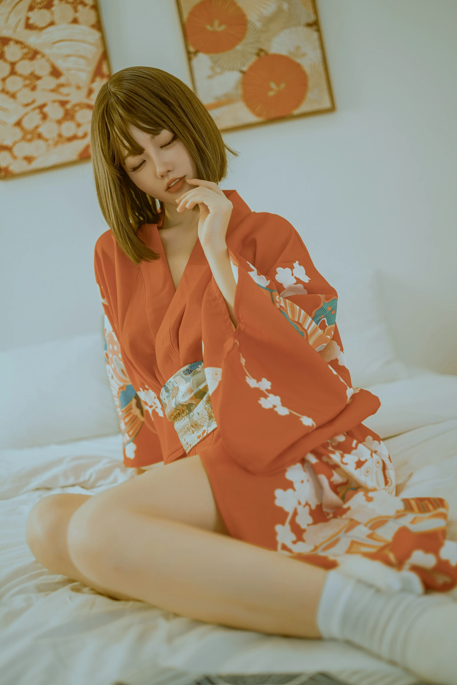 桃良阿宅 – 浴衣和服 Cosplay 写真 夏日祭典 日系甜美插图