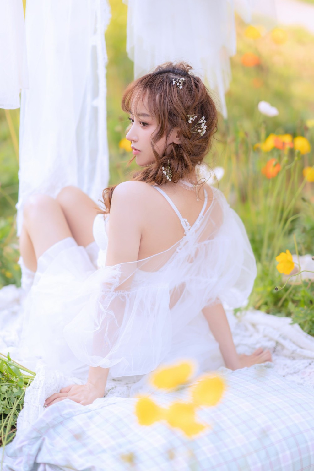 过期米线线喵 夏日限定晒衣服 Cosplay清凉写真 动漫角色扮演插图