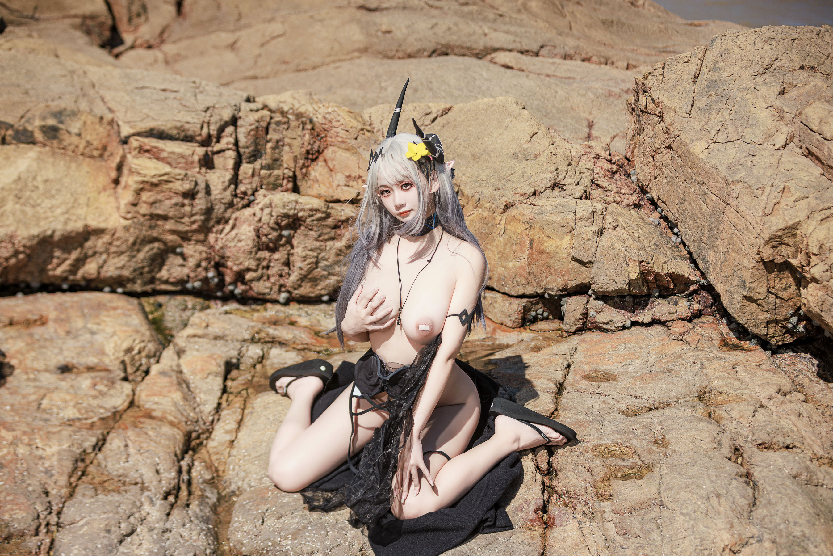 阿雪雪泥岩泳装 Cosplay 泥岩泳装写真 泥岩泳装Cos图集插图