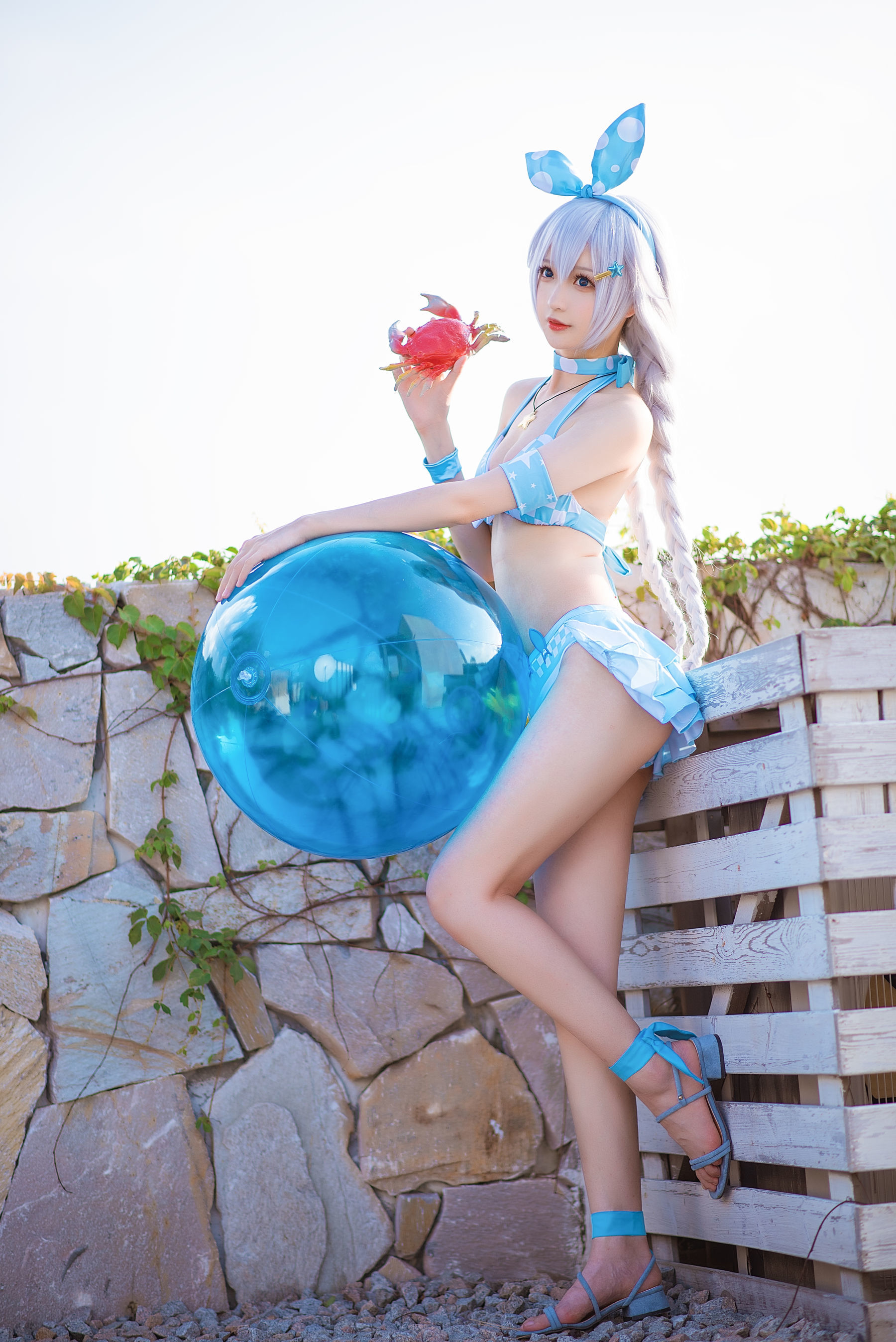 南宫 – 琪亚娜泳装 Cosplay 高清写真 夏日清凉造型插图