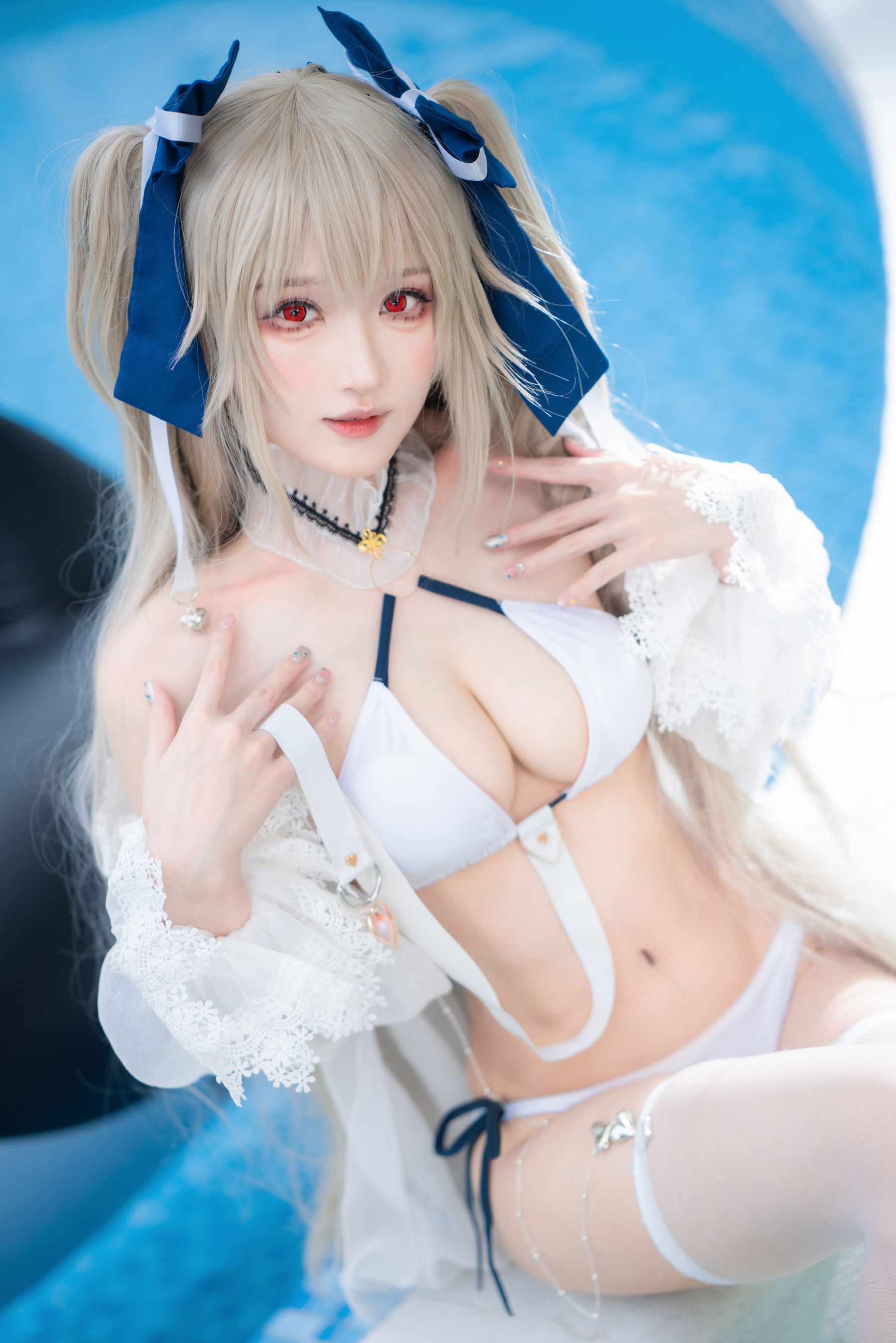 阿包也是兔娘 安克雷奇泳装Cosplay写真 甜美兔耳泳装少女插图 阿包也是兔娘 安克雷奇泳装Cosplay写真 甜美兔耳泳装少女插图