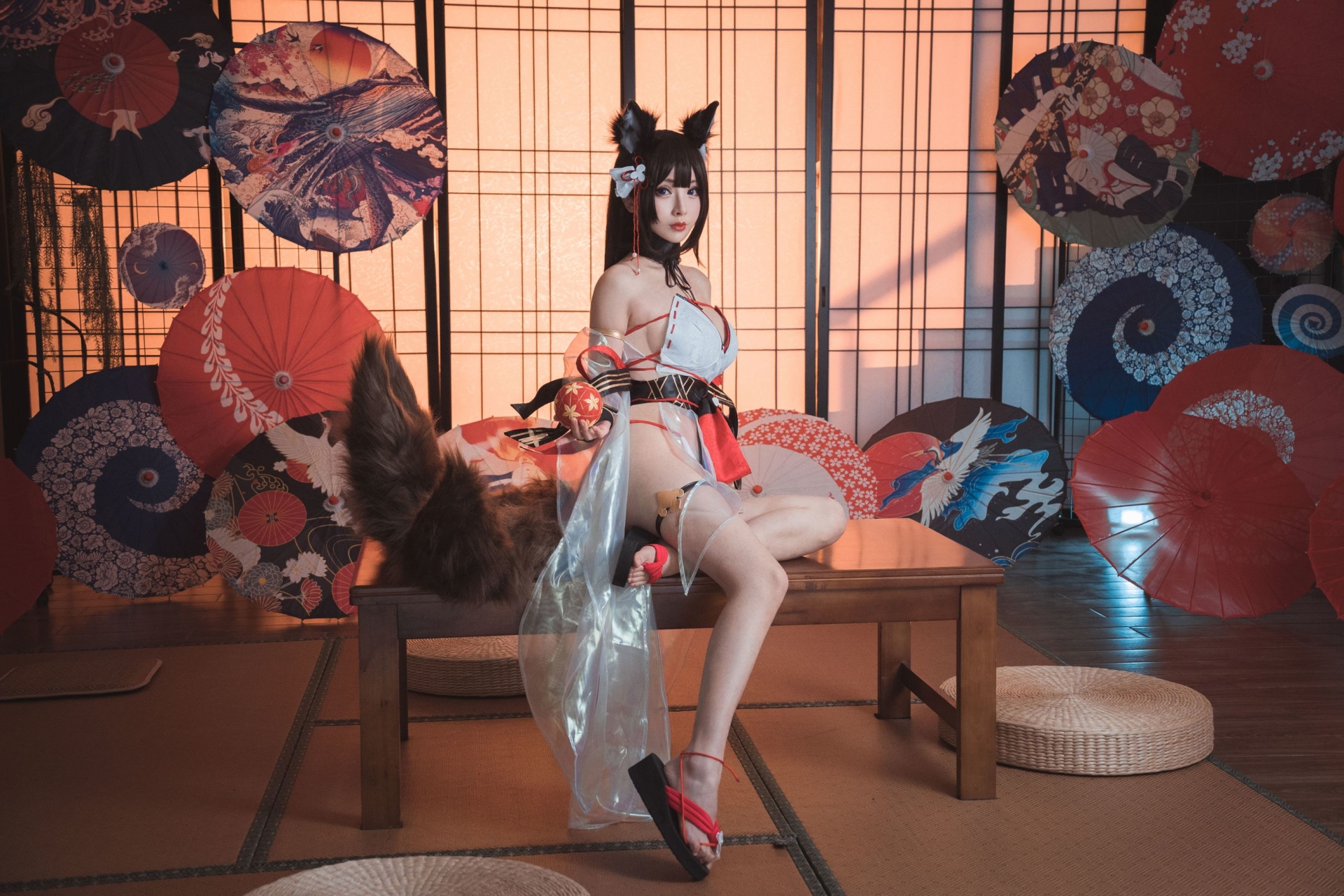 rioko凉凉子 Azurlane Amagi Cosplay 碧蓝航线天城舰娘写真 和风巫女战斗服插图 rioko凉凉子 Azurlane Amagi Cosplay 碧蓝航线天城舰娘写真 和风巫女战斗服插图