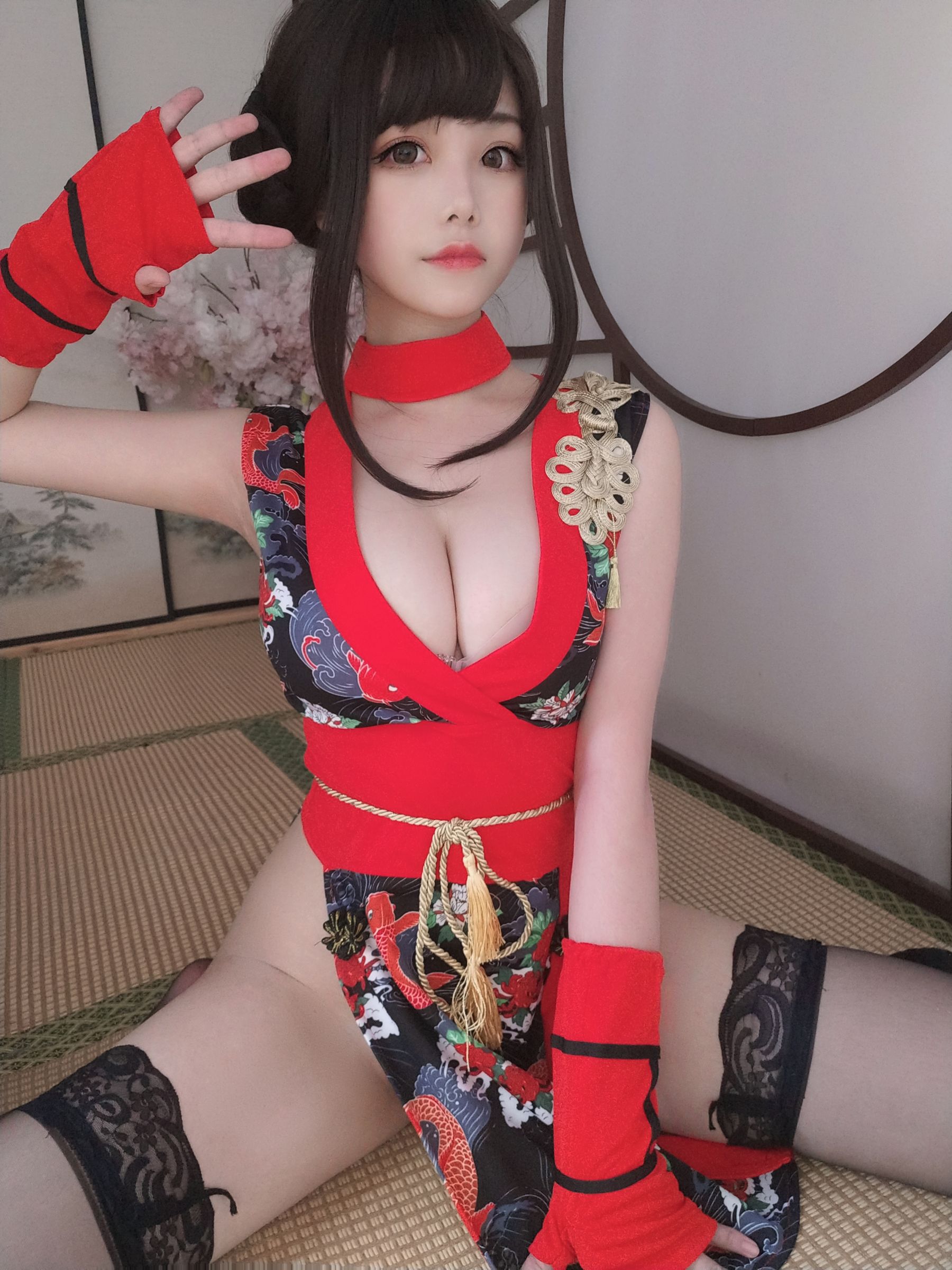 蜜汁猫裘 红武士Cosplay 性感铠甲战士写真集插图