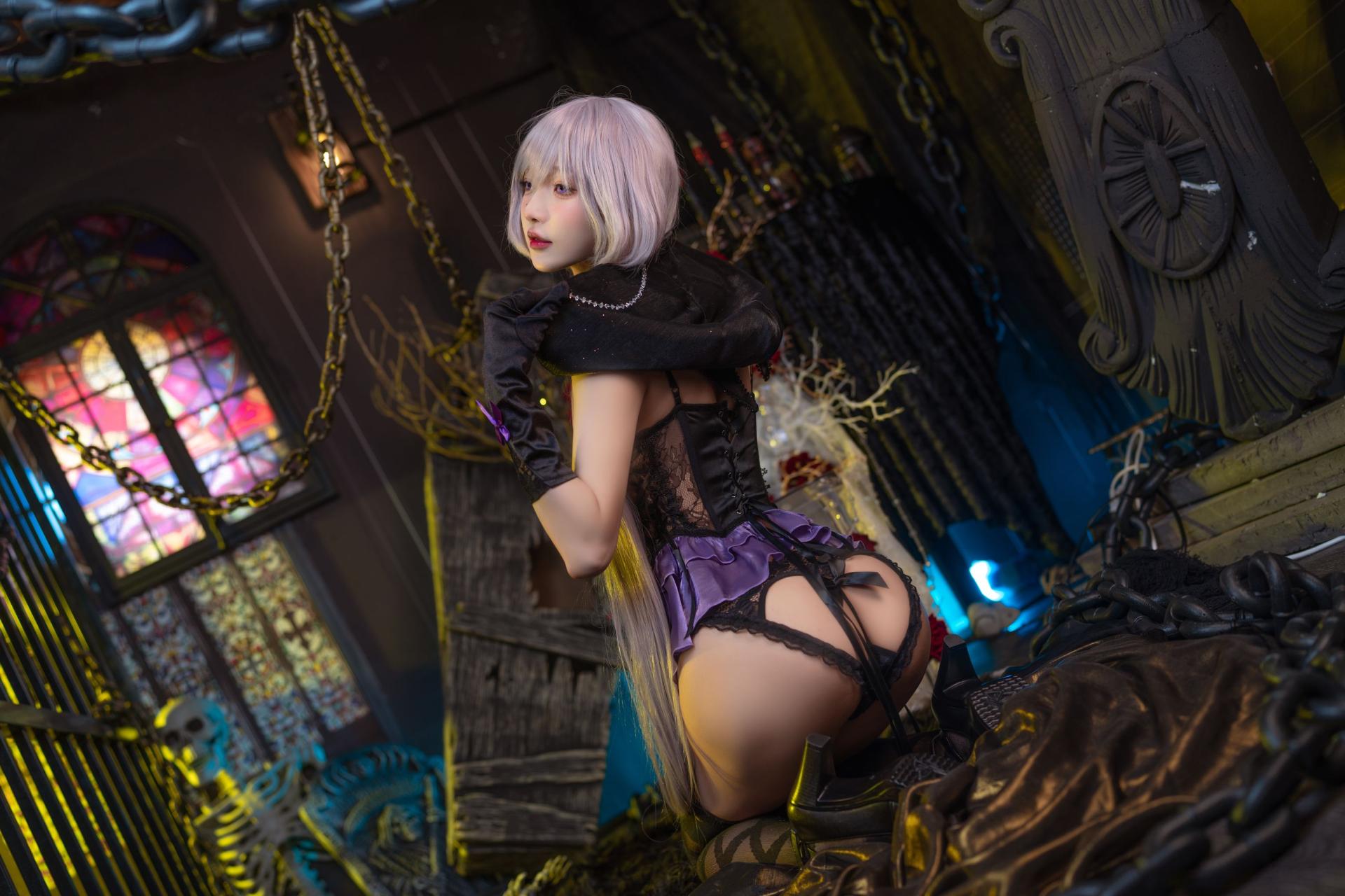 阿包也是兔娘 – 午夜瞌睡魔女 Cosplay 魅惑写真 暗夜魔法少女 阿包兔娘性感私房照插图