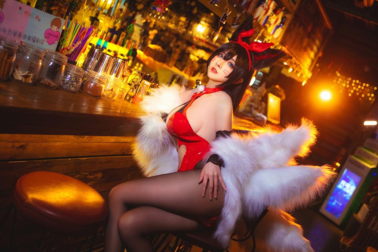 rioko凉凉子 – 兔女郎阿狸 Cosplay 性感写真 英雄联盟KDA女团插图