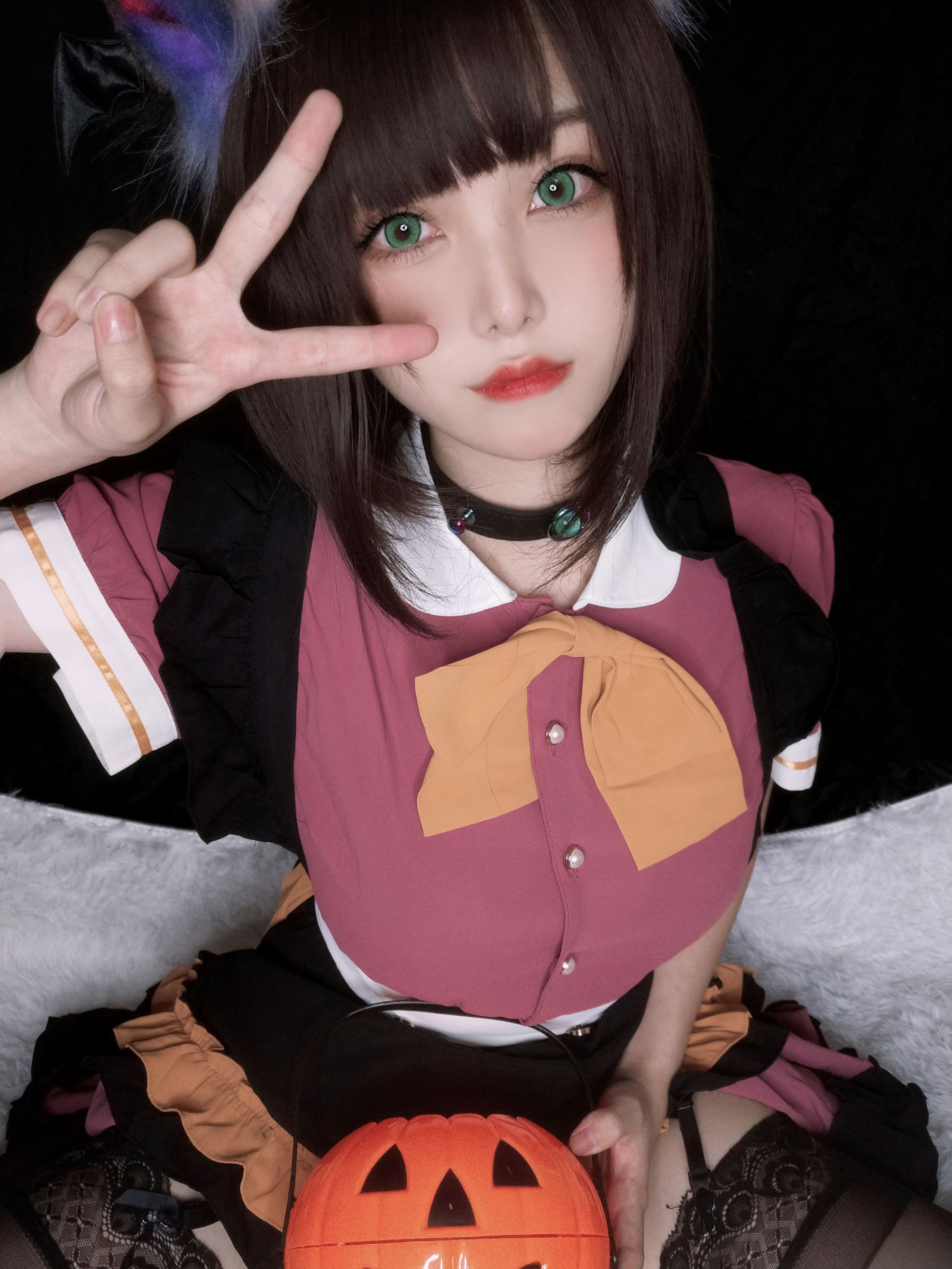 蜜汁猫裘 万圣节魅魔cosplay 暗黑哥特风写真集插图