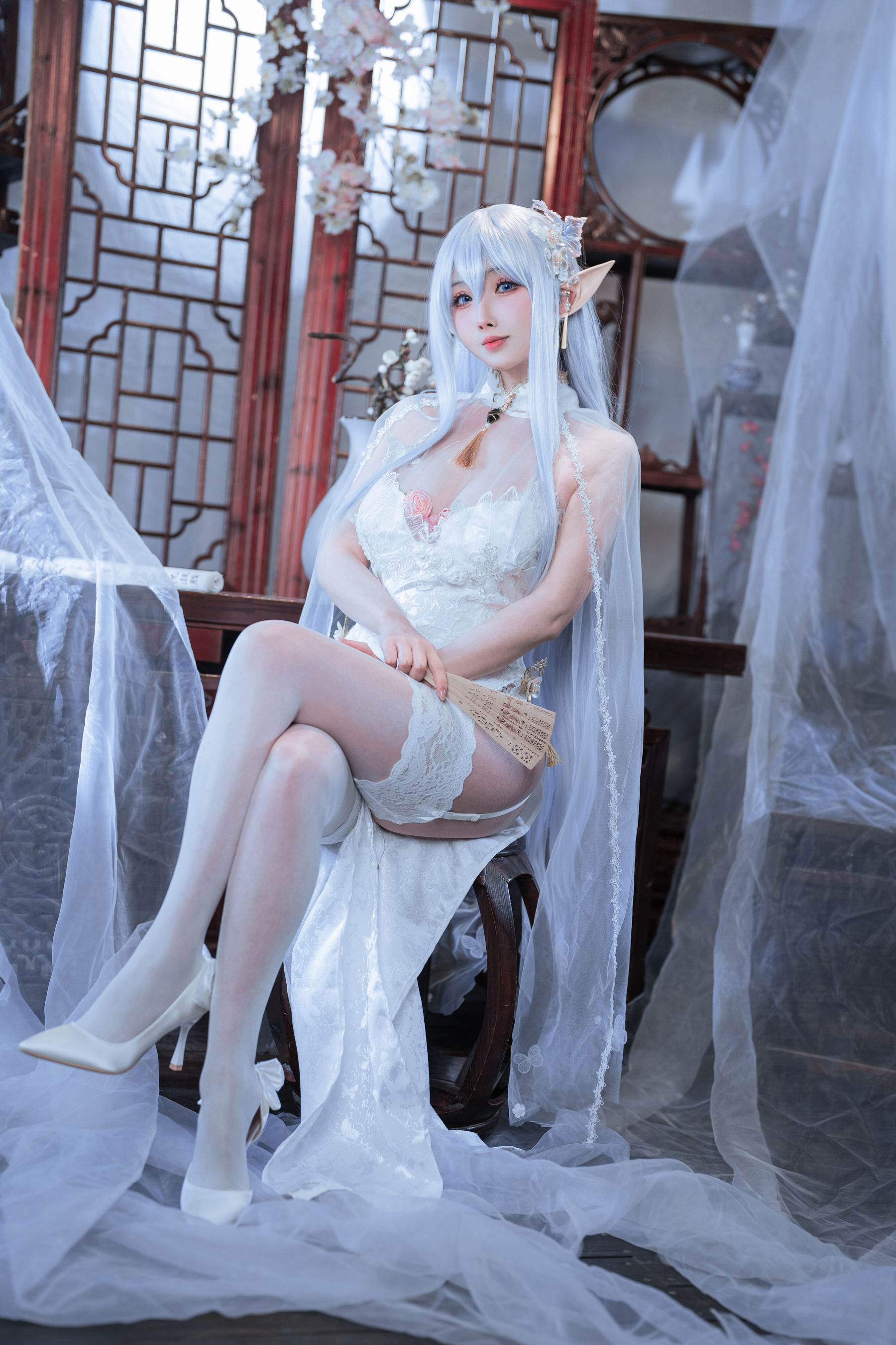 rioko凉凉子 阿尔比恩旗袍 cosplay写真插图