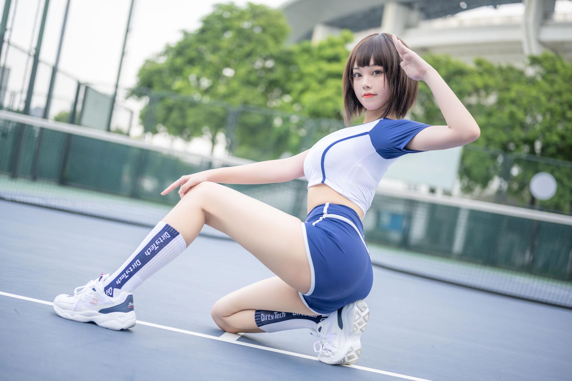 蜜汁猫裘 – 体操服Cosplay写真 性感运动风角色扮演图片集插图