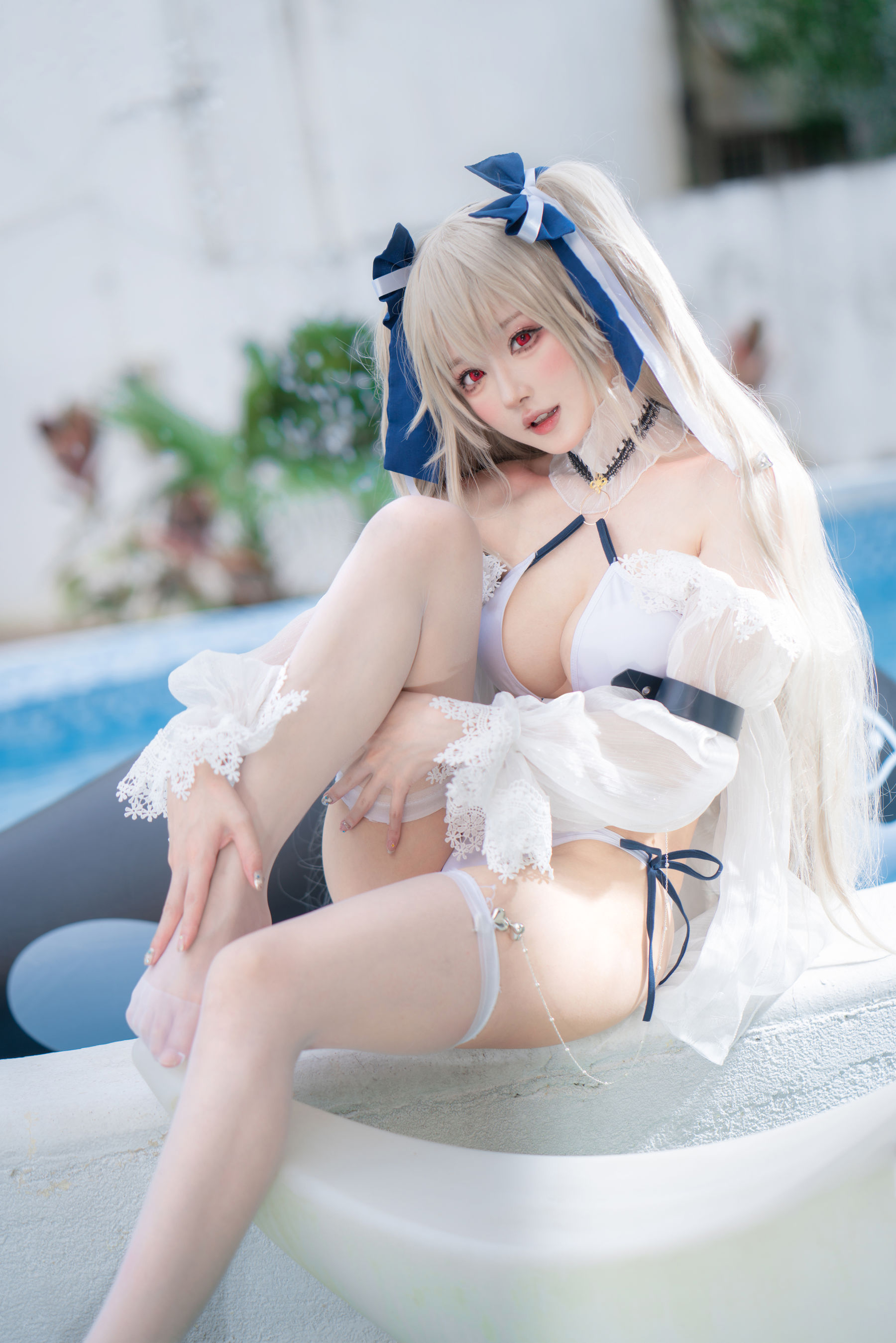 阿包也是兔娘 安克雷奇泳装Cosplay写真 甜美兔耳泳装少女插图 阿包也是兔娘 安克雷奇泳装Cosplay写真 甜美兔耳泳装少女插图
