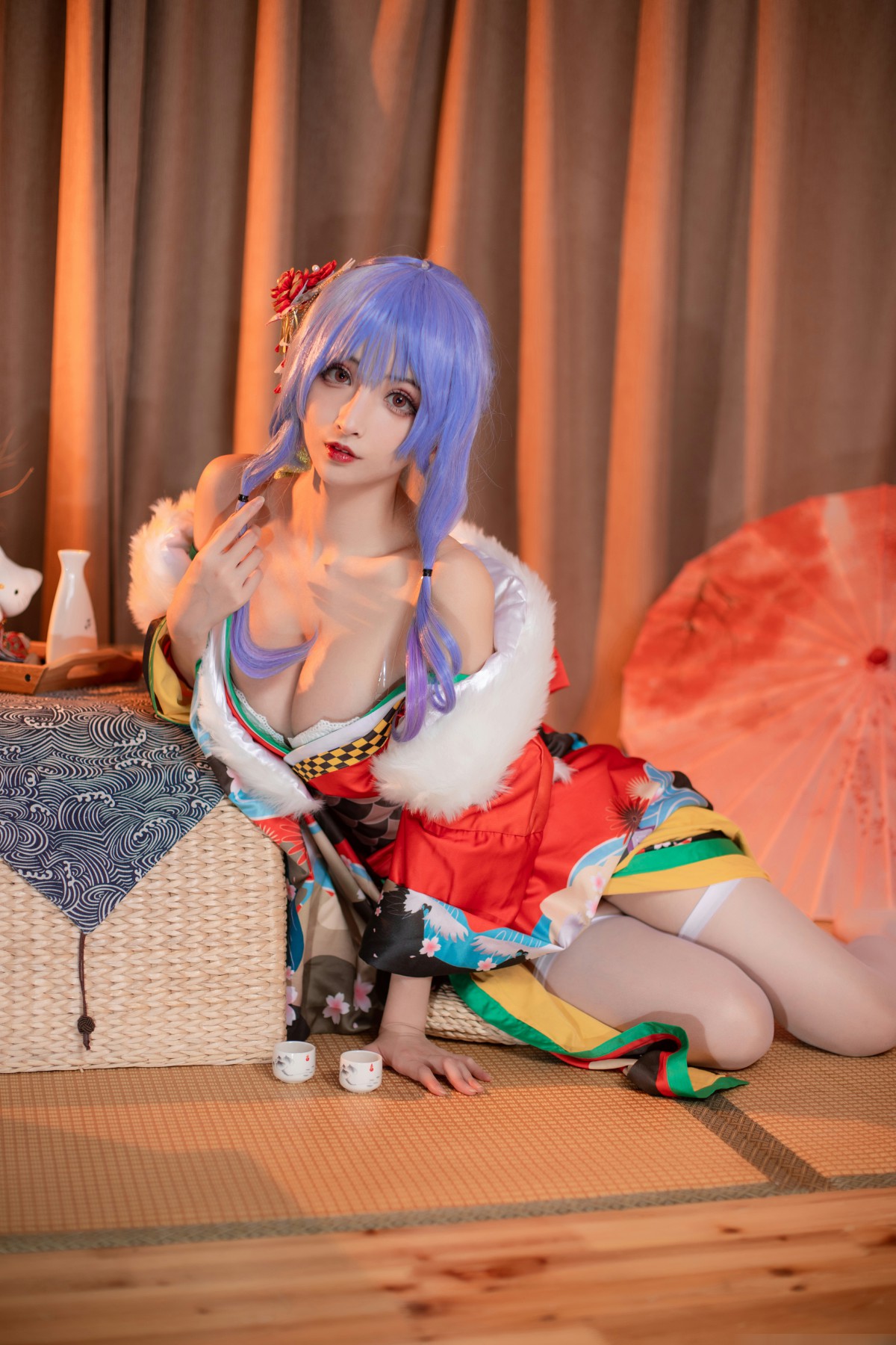 rioko凉凉子 圣路易斯雪下之饮 cosplay 绝美摄影 碧蓝航线角色扮演插图