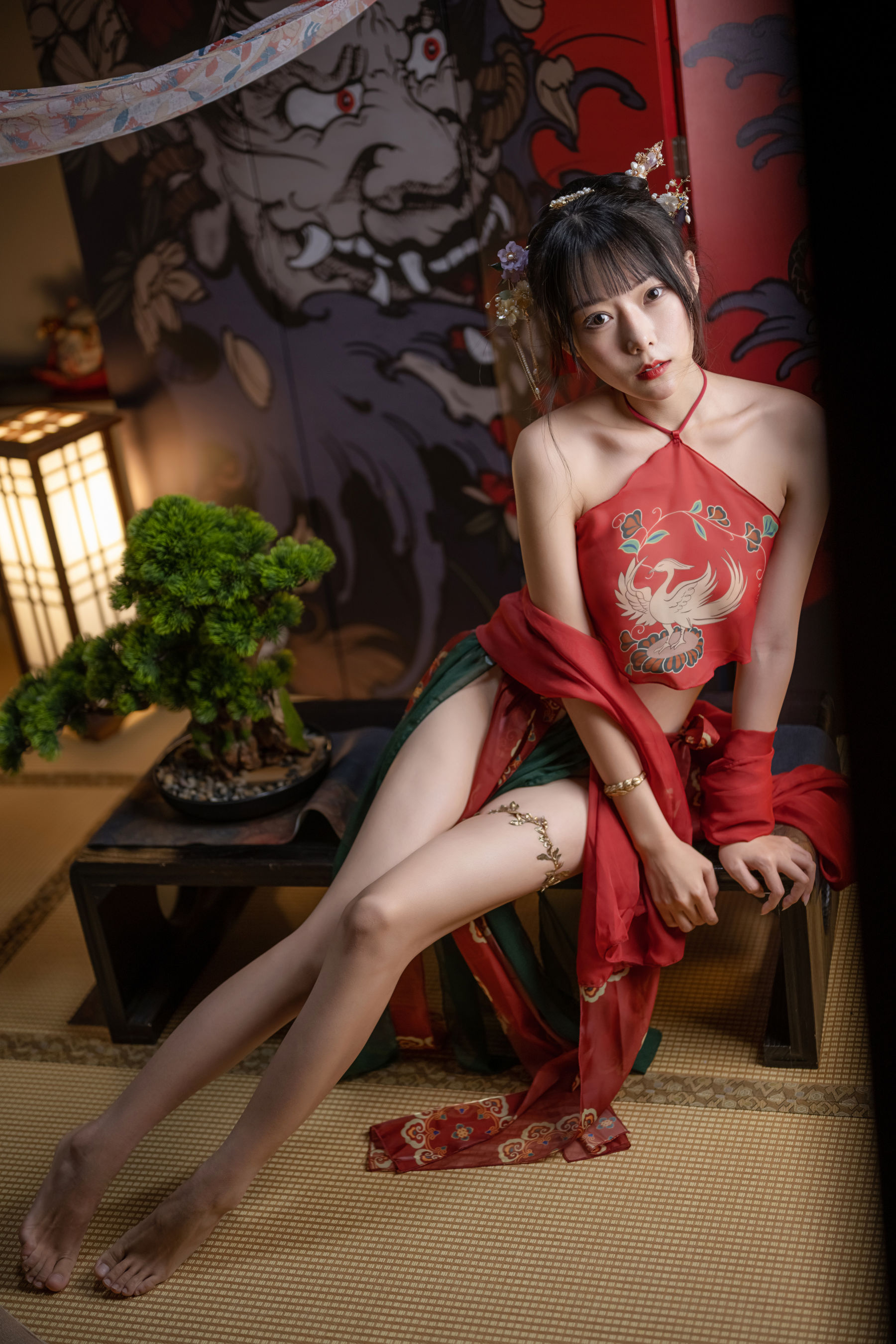 香草喵露露 – 春节贺图 汉服cosplay 国风贺岁写真