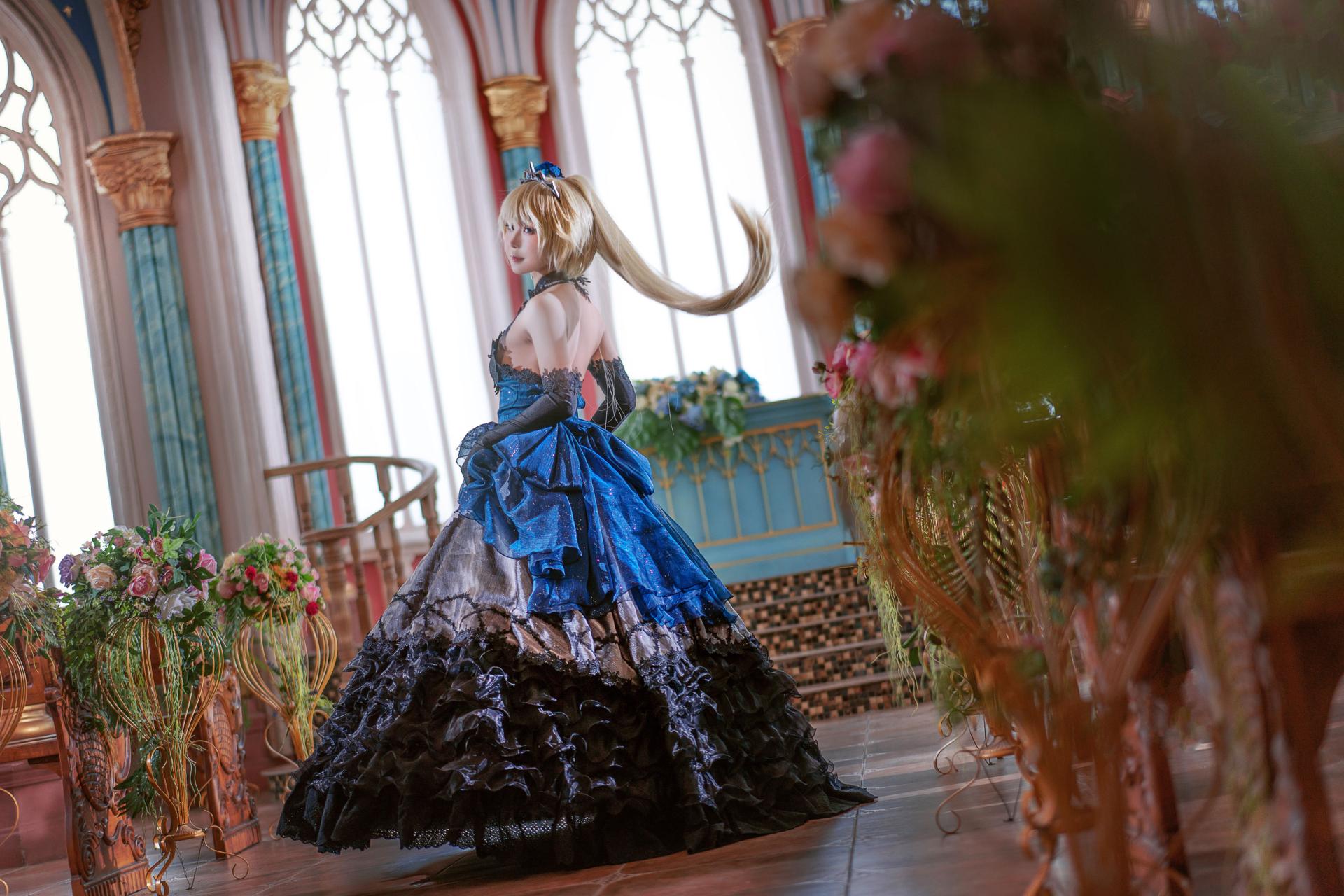 阿包也是兔娘 贞德婚纱Cosplay 高清写真合集插图