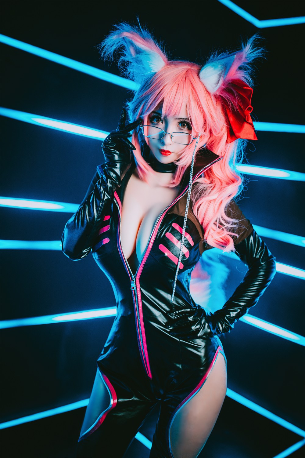 rioko凉凉子 玉藻前cosplay 九尾妖狐绝美写真 和服巫女FGO手游角色扮演