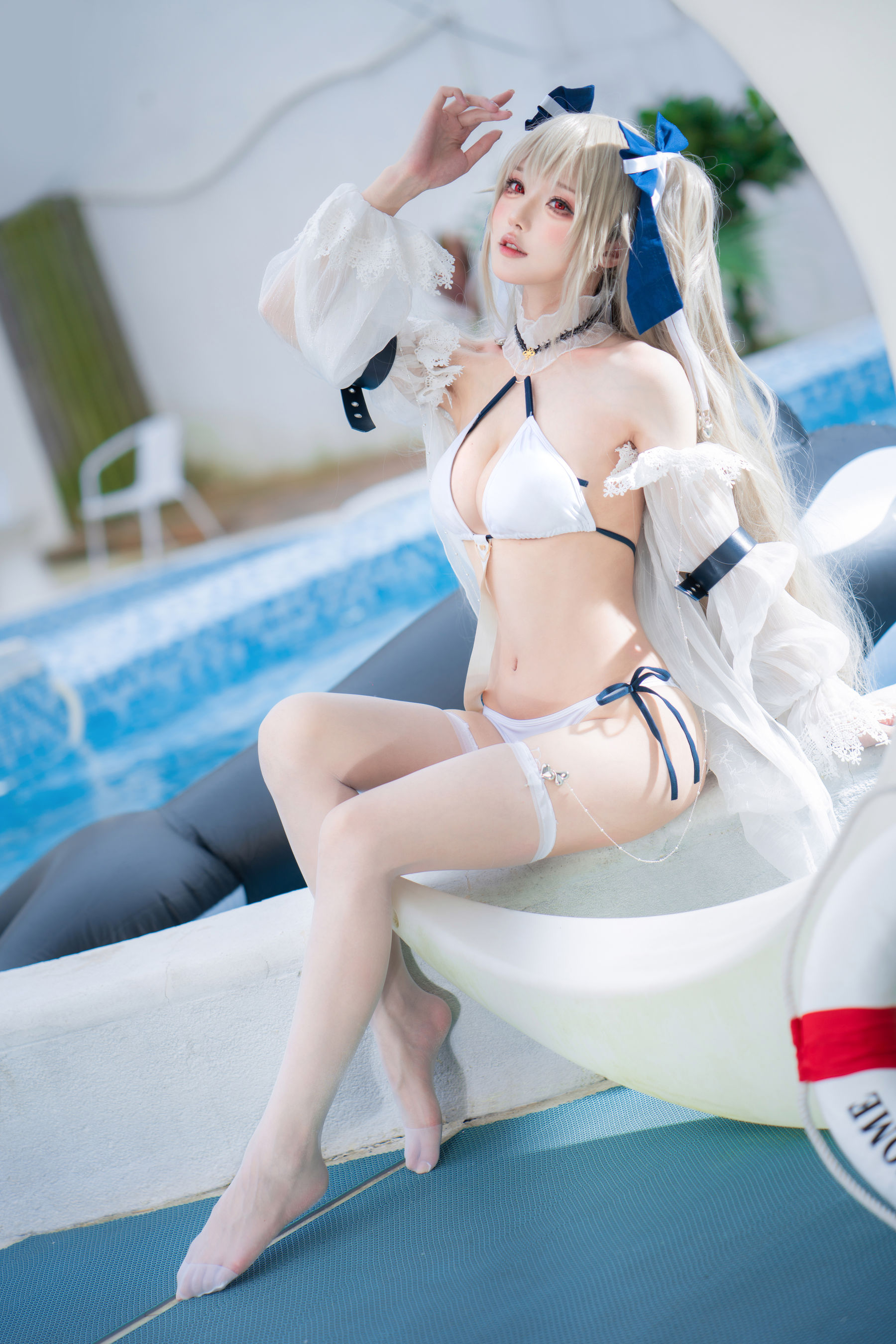 阿包也是兔娘 安克雷奇泳装Cosplay写真 甜美兔耳泳装少女插图 阿包也是兔娘 安克雷奇泳装Cosplay写真 甜美兔耳泳装少女插图