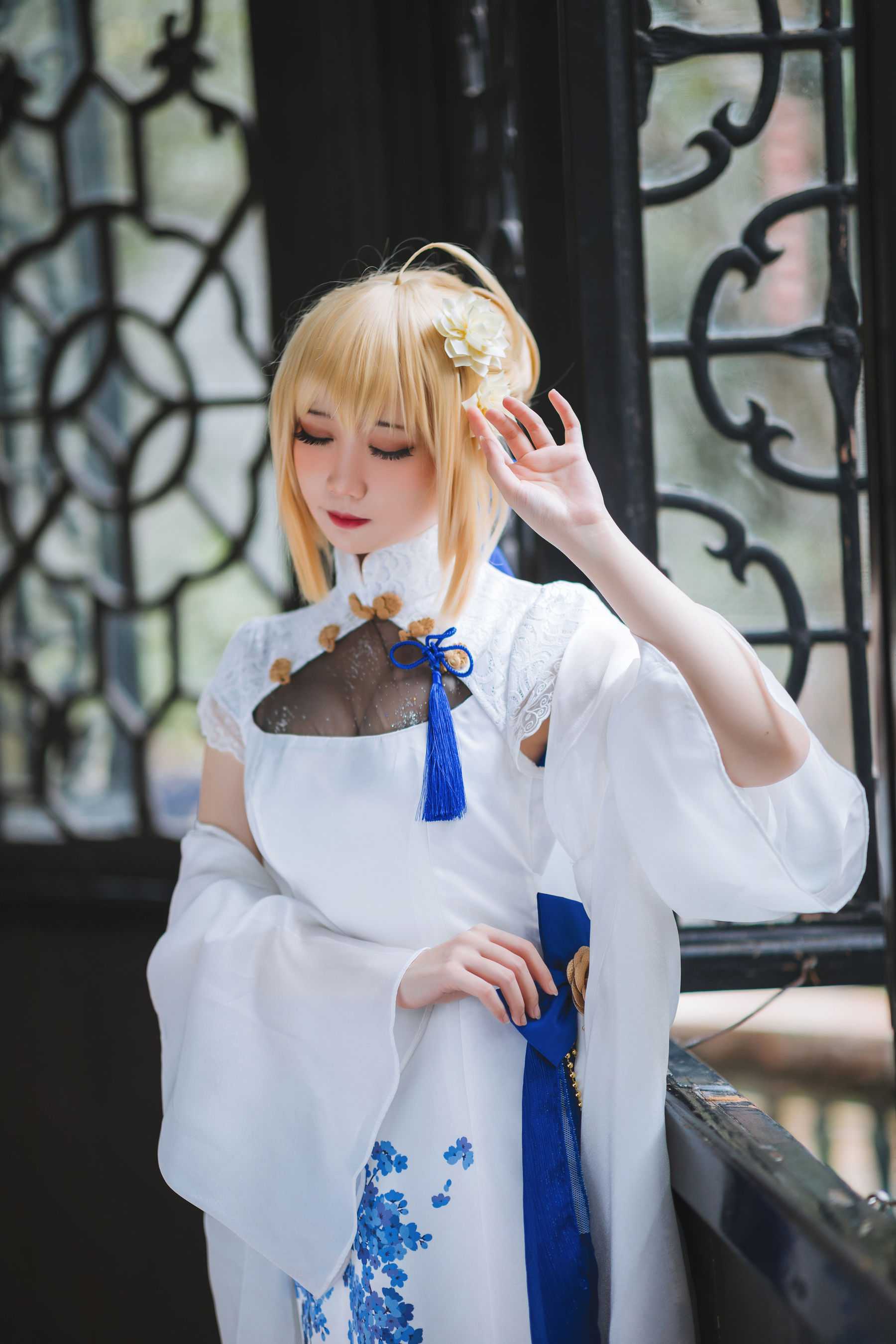 焖焖碳 – saber旗袍 cosplay 高清写真 阿尔托莉雅中国风插图 焖焖碳 – saber旗袍 cosplay 高清写真 阿尔托莉雅中国风插图